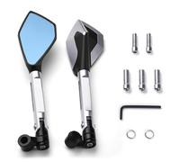 Seitenansicht Motorrad Bläuliche Rückseitenspiegel Rückspiegel Für Yamaha Tricity 125 155 300 Zubehör(Silver)