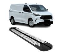 Seitenbretter Trittbretter für Ford Transit Custom 2023-26 L1 Silber-Schwarz 2x