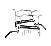 Seitengepäckträger Set, Fahrrad Gepäckträger für Rechts & Links, Schwarz, Verchromt, Vormontiert, Geeignet für Simson S50 S51 S70