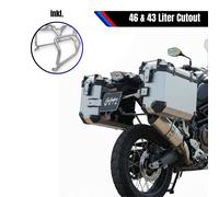 Seitenkoffer Set 46 Liter mit Träger für BMW R 1200 & 1250 GS / Adventure Alumin