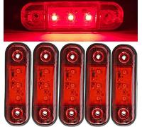 Seitenmarkierungsleuchten, 10 Stück 3LED Auto-Markierungsleuchten Autoseiten-Kontrollleuchten 12V 24V Vordere Seitenleuchte Positionsleuchten für LKW-LKW (Rot)