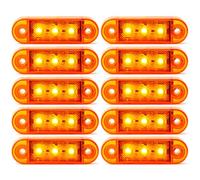 Seitenmarkierungsleuchten LED Vorderlicht Rückleuchten Lampen Universal Positionsblinker 12/24V mit orangefarbenen Lampen für LKW Anhänger Van Caravan LKW Auto Bus