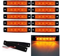 Seitenmarkierungsleuchten, LKW-Seitenleuchten10pcsAuto-Markierungsleuchten Auto-Seitenblinker Lichter 6SMD LED-Seitenlicht vorne hinten Positionsleuchten 24V für Auto Camper Van (20 pcs, Gelb)