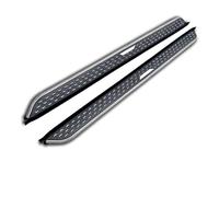 Seitenschweller Ansatz 2 Stücke Für Toyota Für Bz4x 2023-2025 SUV Seite Schritt Trittbrett NerfBar Aluminium Pedal (mit Klammern)(Sillver)