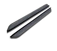 Seitenschweller Ansatz 2 Stücke Für Toyota Für Bz4x 2023-2025 SUV Seite Schritt Trittbrett NerfBar Aluminium Pedal (mit Klammern)(Schwarz)