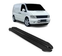 Seitenschweller Trittbretter für Mercedes Vito 1996-2003 L1/L2 Silber 2 tlg