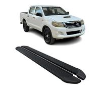 Seitenschweller Trittbretter Schweller für Toyota Hilux 2004-2015 Alu Schwarz