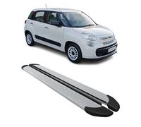 Seitenschweller Trittbretter Schweller für Fiat 500L 2012-2024 Aluminium Silber
