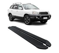 Seitenschweller Trittbretter Schweller für Hyundai Santa Fe 2001-06 Alu Schwarz