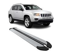 Seitenschweller Trittbretter Schweller für Jeep Compass 2011-2016 Aluminium Grau