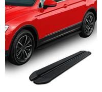 Seitenschweller Trittbretter Schweller für Mitsubishi Pajero 2007-24 Alu Schwarz