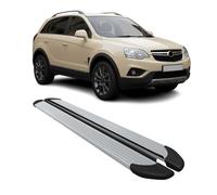 OMAC Seitenschweller Trittbretter Schweller kompatibel mit Opel Antara 2007-2015 Aluminium Grau