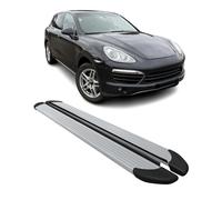 Seitenschweller Trittbretter Schweller für Porsche Cayenne 2010-2017 Alu Grau