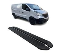 Seitenschweller Trittbretter Schweller für Renault Trafic 2014-24 L1 Alu Schwarz