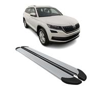 Seitenschweller Trittbretter Schweller für Skoda Kodiaq 2017-2023 Aluminium Grau