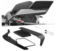Seitenspiegel Motorrad für Honda Forza750 NSS750 Forza 750 NSS,Aluminium Einstellbare Drehbarer Wind Flügel Seite Rückspiegel Rückseitenspiegel Lenkerspiegel Zubehör,Black-White Glass