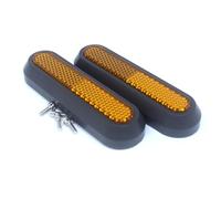 Seitliche dekorative Abdeckung für Xiaomi M365 1S/Pro 2 Elektroroller, gelbe Kunststoffabdeckung mit Reflexstreifen und Befestigungsschrauben, 100 x 30 x 15 mm