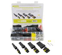 SeKi KFZ Kabel Steckverbinder Sortiment 300 teilig (für 26 Steckverbindungen) 1- bis 4-polig; IP67 wasserdicht; für Auto Motorrad LKW Boot