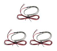 Seki Streifen 30cm 12V rot Innenraumbeleuchtung Auto KFZ IP65 Spritzwassergeschützt 1 Meter Anschlussleitung LED-Leuchtmittel, Kunststoff, 1.1 W (Packung mit 3)