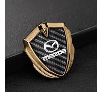 SELUVI Auto Emblem für Mazda CX-30 2019-2023, Emblem Logo Buchstaben Emblem Zeichen Heckklappe Emblem Metal Schriftzug Emblem Aufkleber Vorne Hinten Karosserie Tuning Zubehör,Gold