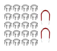 Selyse 20 Stück Kappen Radschrauben 17mm Kunststoff Nut Universal Radmuttern Kappen mit 2 Stück Abziehhaken(Silber)