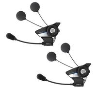Sena 20S EVO Motorrad Bluetooth Kommunikationssystem mit HD Lautsprechern, Doppelpack