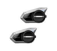 Sena 50S Motorrad Bluetooth Headset mit Drehrad und Sound by Harman Kardon, integriertem Mesh Intercom System und Premium Mikrofon & Lautsprechern, Doppelpack