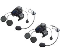 Sena SMH10 Bluetooth Headset Intercom mit Universal Mikrophon Doppelset, schwarz, Einheitsgröße