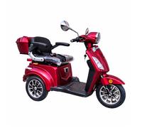 Senioren-Mobil Elektro-Roller 3-Rad 15 km/h 1 kW 60V 20Ah Lithium-Akku COC Rot