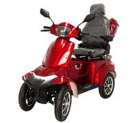 SENIOREN-MOBIL ELEKTRO-ROLLER 4-RAD 15KM/H 1KW 60V 40AH LITHIUM AKKU COC ROT