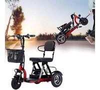 Seniorenmobil Dreirad Klappbar Faltbar Leichter Reisemobilitätsroller Mobilitätsroller mit 3 Rädern Stabil Elektro Dreirad Fahrrad Scooter für Erwachsene Senioren Elektromobil