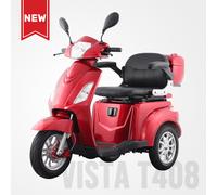 Seniorenmobil Elektro-Roller Senioren-Dreirad 25km/h 60V 20Ah 1000 Watt Rot