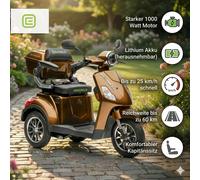 Seniorenmobil P1000, Blei-Akku, 25 km/h, 1000 Watt, Braun