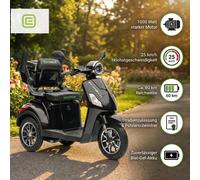 Seniorenmobil P1000, Lithium-Akku, 25 km/h, 1000 Watt, Schwarz