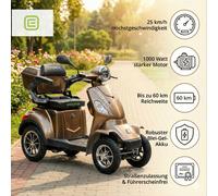 Seniorenmobil P4000, Blei-Akku, 25 km/h, 1000 Watt, Braun