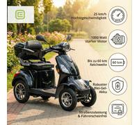 Seniorenmobil P4000, Blei-Akku, 25 km/h, 1000 Watt, Schwarz