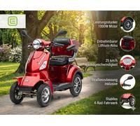 Elektromobil ECONELO "Seniorenmobil P4000, Lithium-Akku, 25 km/h, 1000 Watt", rot, ElektromobileB:70cm H:100cm L:146cm, B:70cm H:100cm L:146cm, Topseller (43261264-0) rot