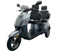 Seniorenmobil VITA Care 2000 Li - 25 km/h, 1000W, Lithium-Akku herausnehmbar, 60 km Reichweite, Fuer 2 Personen, 3 Raeder, Strassenzulassung | Elektromobil Light Grey