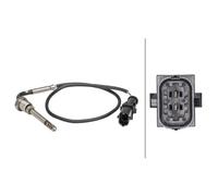Sensor Abgastemperatur geschraubt 2-polig 430mm Kabel HELLA für u.a. FIAT