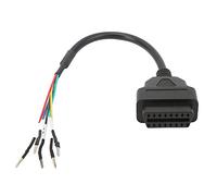 Septpenta OBDII-OBD2-Buchse, 16-poliger K-Can-Line-Diagnose-Jumper-Tester-Stecker, Pigtail-Kabel-Kabel-Adapter Für Motorrad, Auto, LKW