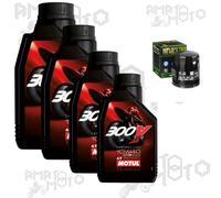 Service Filter + 4LT 300V 10W40 MOTUL Kawasaki ZX-10R ZX1000 Kff Ninja ABS 11-15