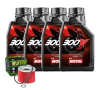 Service Kit Öl Motul 300V 10W40 + Filter Für Kawasaki Z750 L1 L2 1981-1982