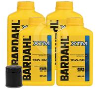 Serviceheft 4L Öl Bardahl XTM Synt 15W50 + Filter Yamaha YFM 660 Grizzly 2008