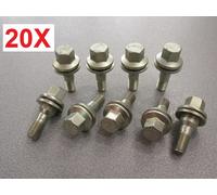 Set 20 Radbefestigungsbolzen für Opel Crossland X Bereifung Alufelgen farad