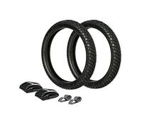 Set: 2x Winterreifen K66 Snowtex M+S Heidenau, 80/80-16 + 2x Schläuche + 2x Felgenband