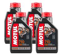 Set 4LT Motoröl Motorrad MOTUL 710 2T 100% Kunststoff Jaso Fd Ester Road/Off