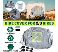 Set Fahrradschutzhülle 2 Fahrräder Sichttasche + Warntafel mit Reflektoren