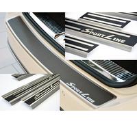SET für VW T CROSS Ladekantenschutz Einstiegsleisten SPORTLINE TITAN AluNox®