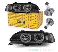 SET HELLA Angel Eyes Scheinwerfer Schwarz RECHTS LINKS H7 Celis® für BMW 5er E39