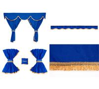 Set Kabinenvorhänge Classic Blau Speziell Für Renault Premium Hochdach